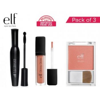 Original ELF Pack Of 3 Products Mascara  Blush  Lip Gloss